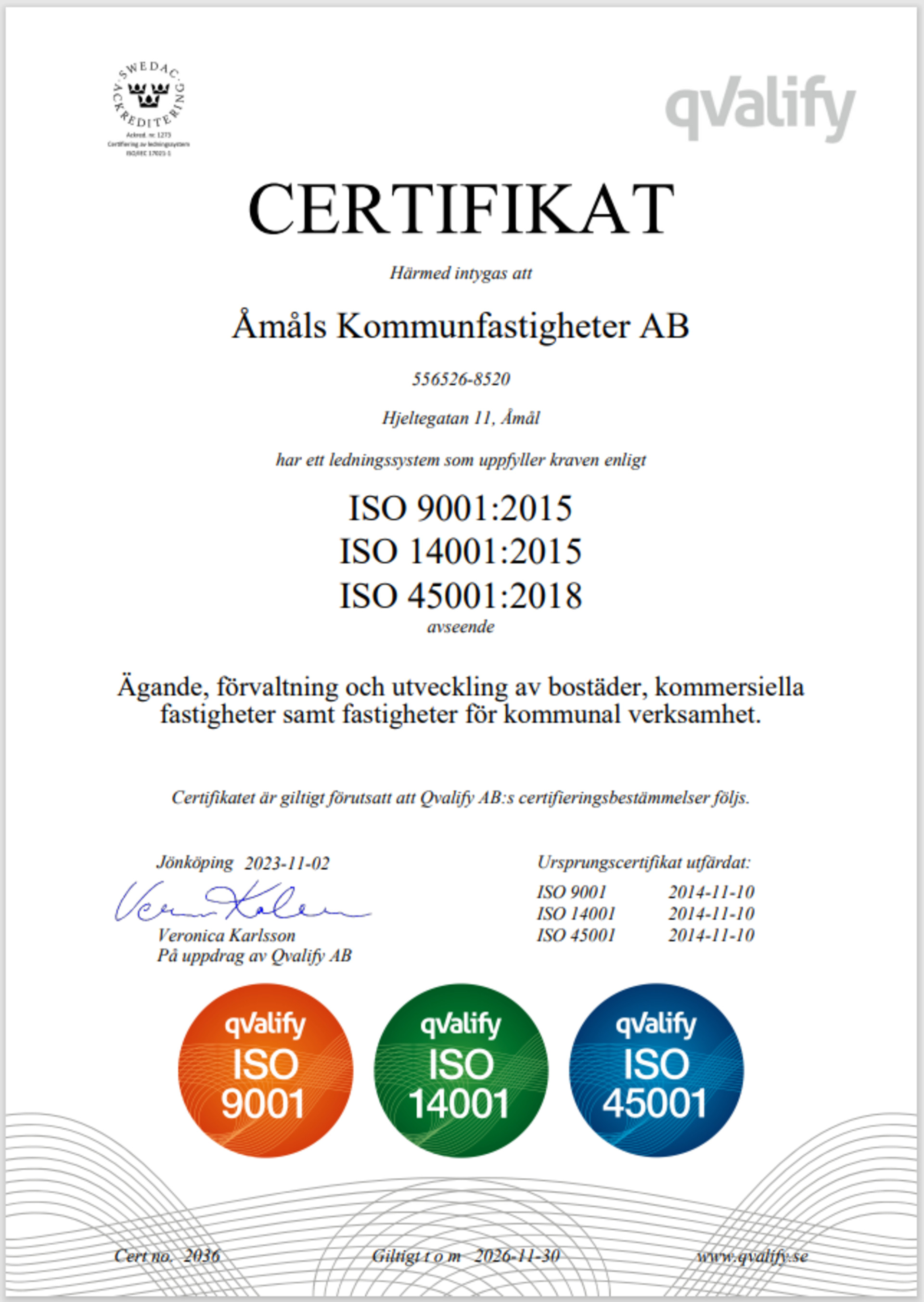 ISO 2036 ÅKAB
